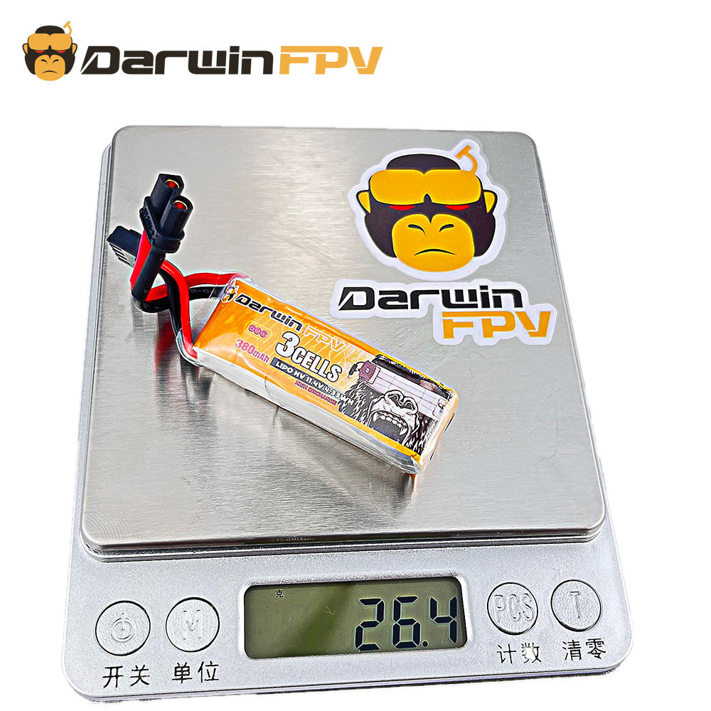 DarwinFPV 380mAh 3S 11.4V 60C fpv 无人机电池