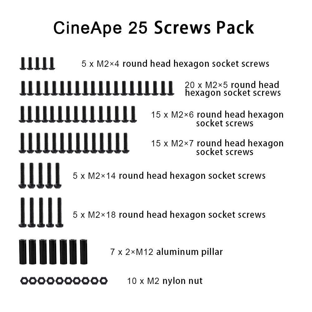 DarwinFPV FPV Drone Complete Set of Screws