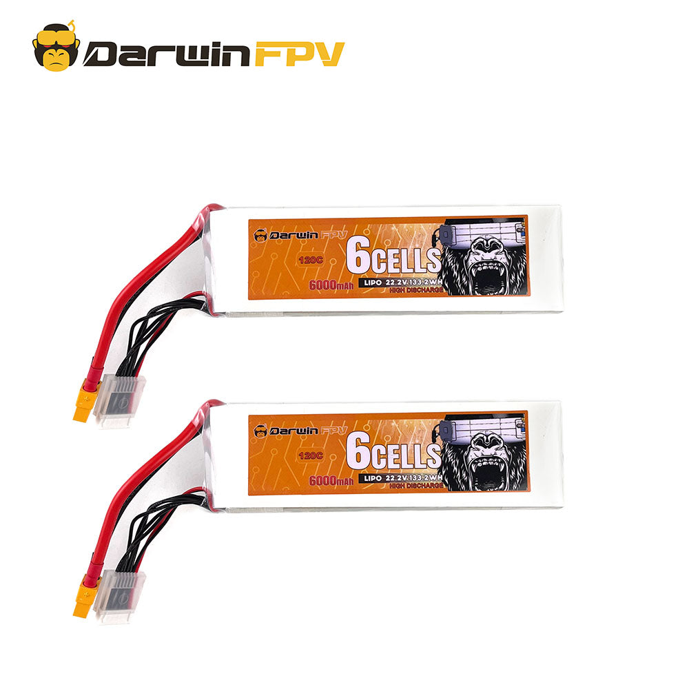 DarwinFPV 6S 6000mAh 120C 22.2V Lipo Battery
