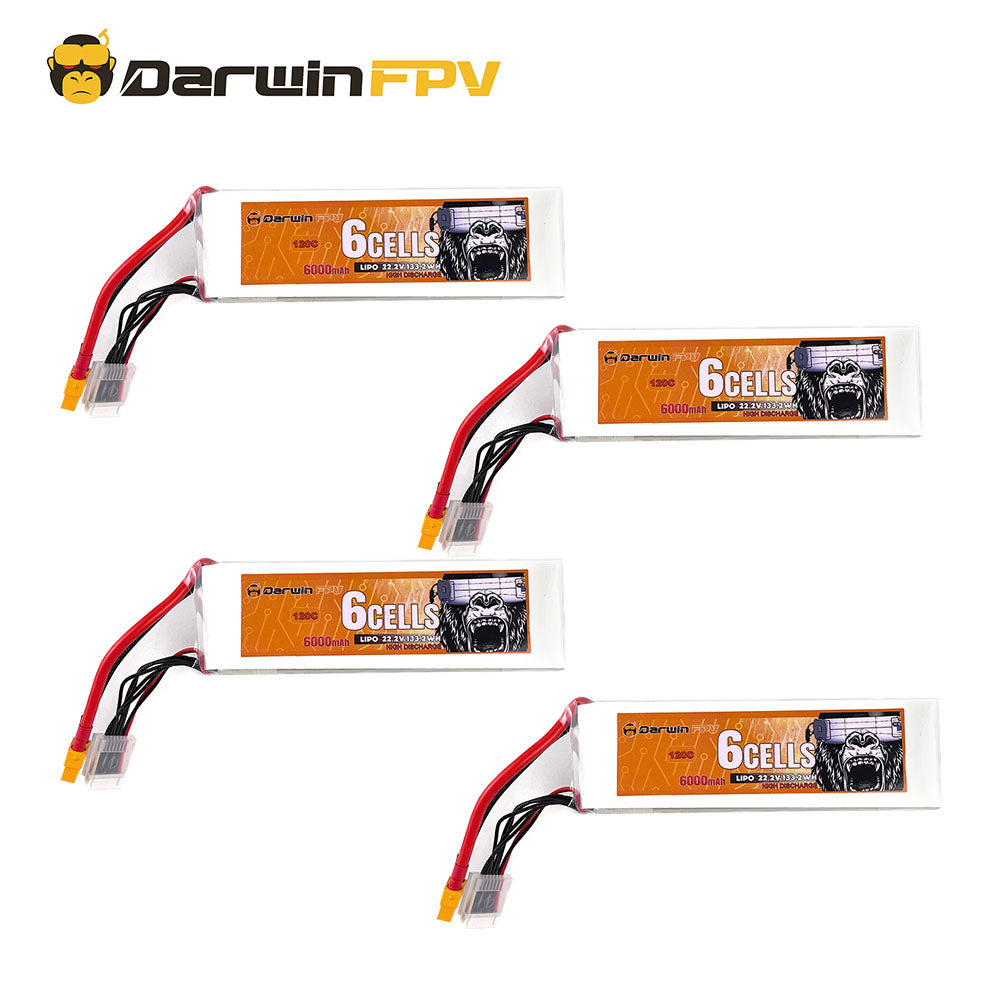 DarwinFPV 6S 6000mAh 120C 22.2V Lipo Battery