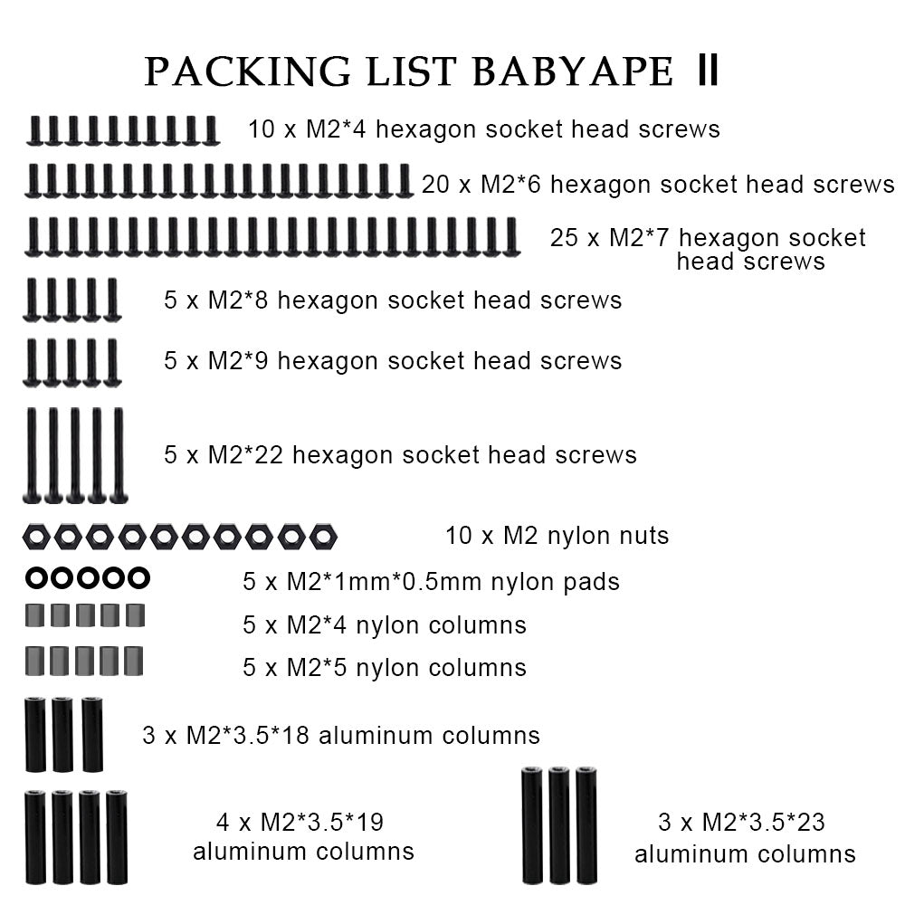DarwinFPV FPV Drone Complete Set of Screws