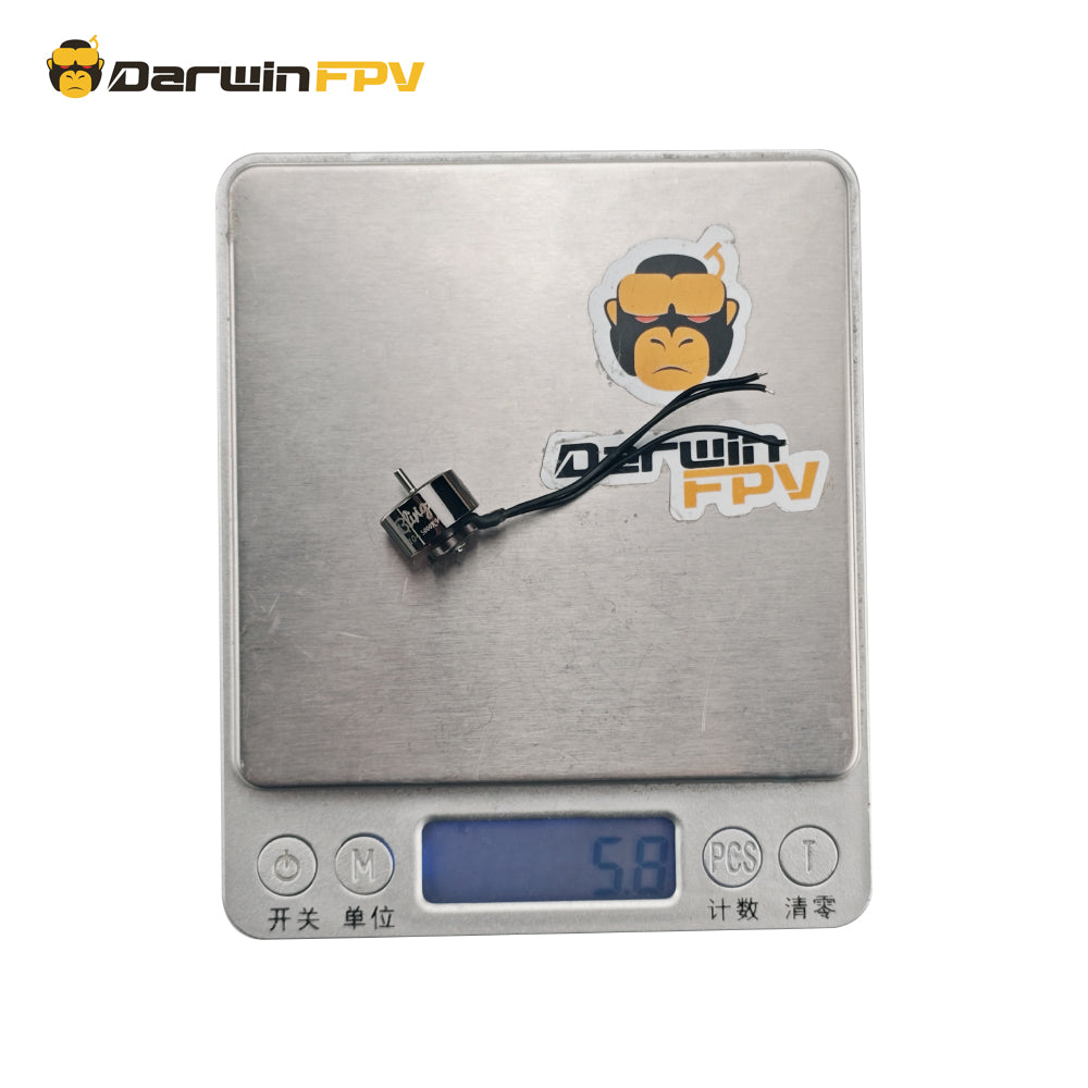 DarwinFPV Bling 1104 5000KV Motor on Scale - Ultra-light 5.8g design, reducing drone weight for longer flight time and agile performance.