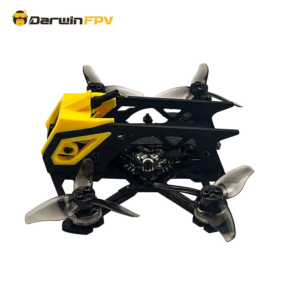 DarwinFPV BabyApe Ⅲ Minni 2 inch FPV racing drone, side view highlighting its sleek frame and internal electronics, ideal for FPV enthusiasts seeking performance and durability.