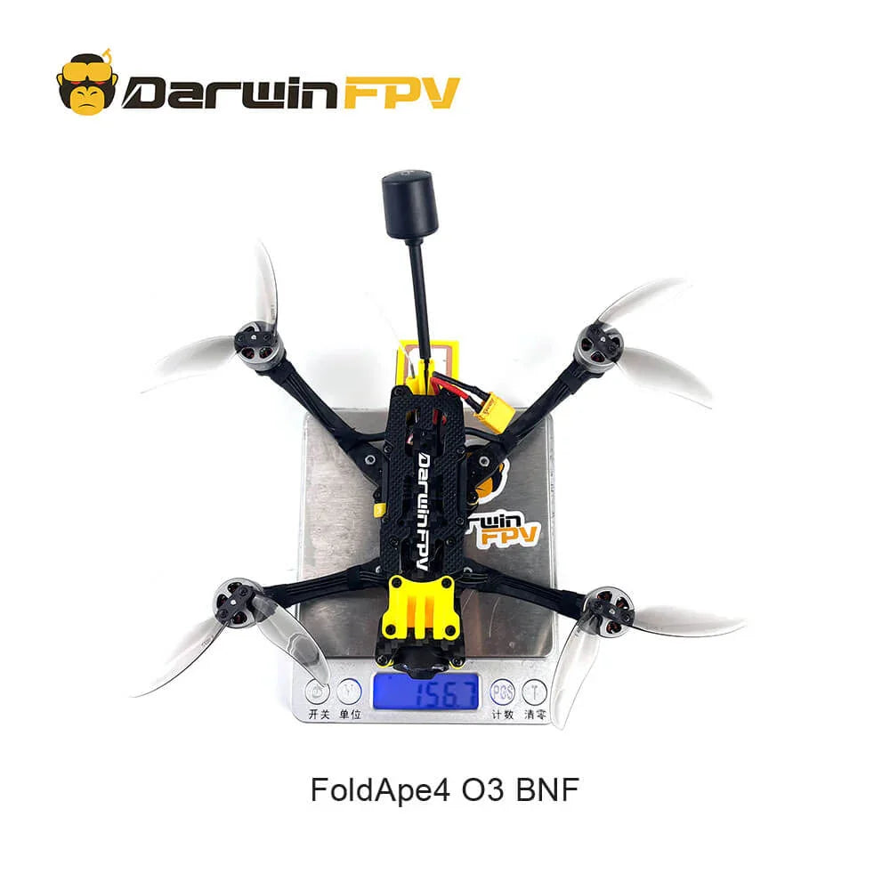 The weight view of FoldApe 4 Long Range DJI O3 Air Unit version FPV Drone