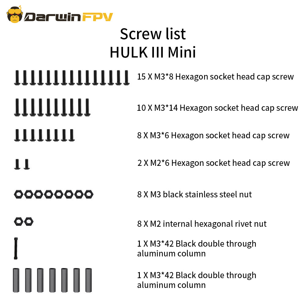 DarwinFPV HULK III Mini Frame