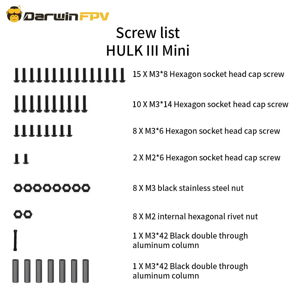 DarwinFPV HULK III Mini Frame