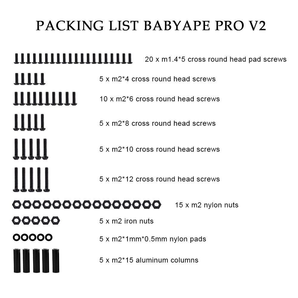 DarwinFPV FPV Drone Complete Set of Screws