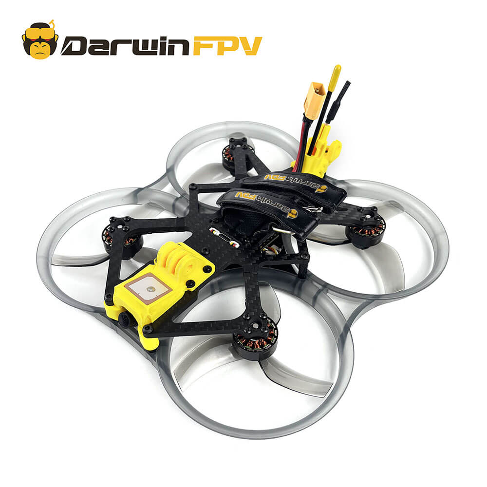 DarwinFPV CineApe35 Analog FPV drone featuring ducted propeller guards and sturdy frame, ideal for smooth and controlled flight