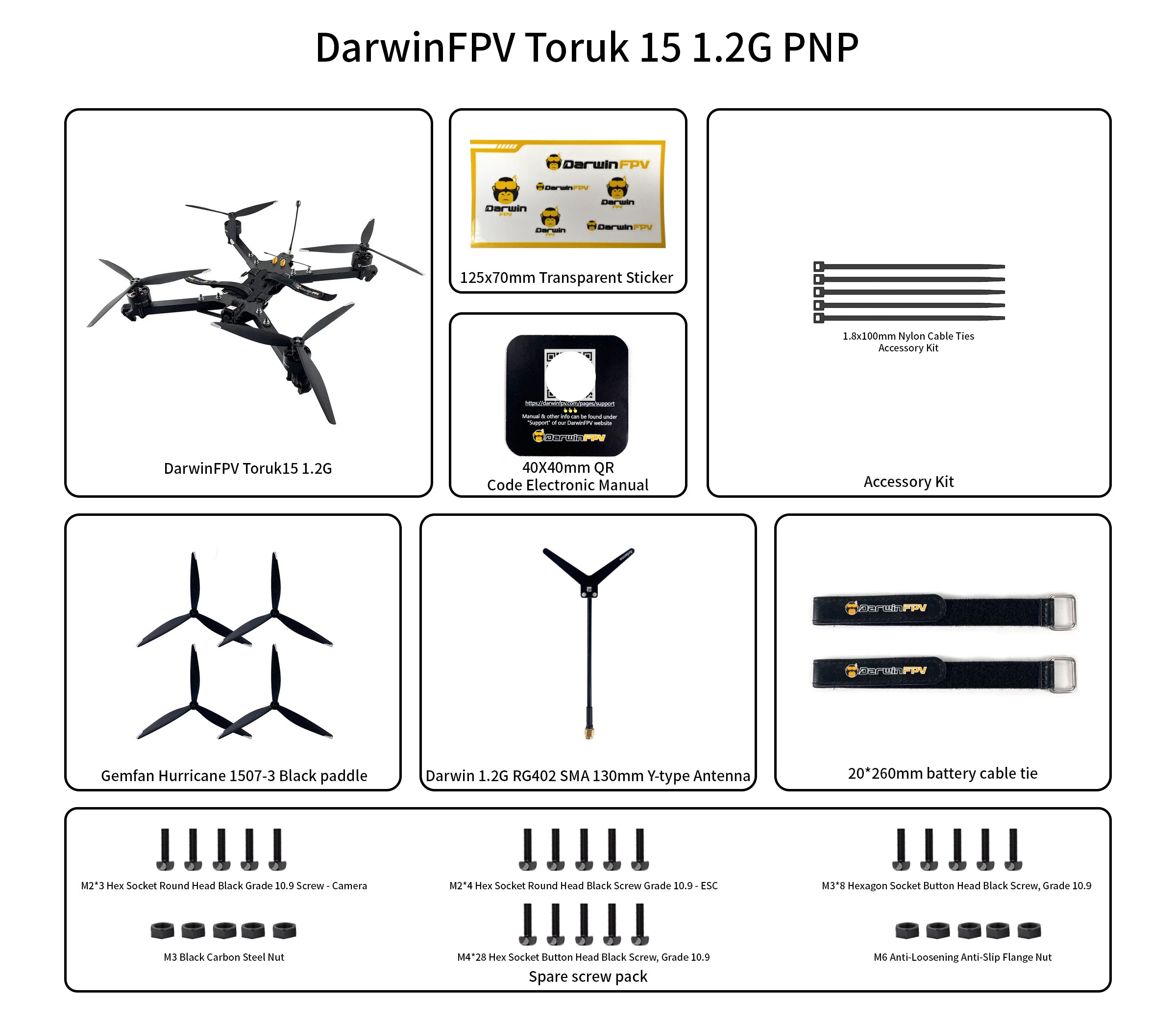 DarwinFPV Toruk15 X-CLASS Long Range FPV Drone
