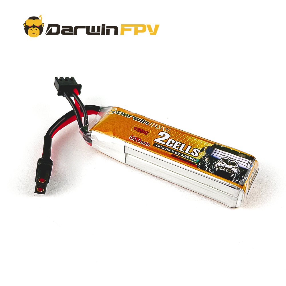 DarwinFPV 500mAh 2S 7.6V 100C FPV Drone Battery -DarwinFPV