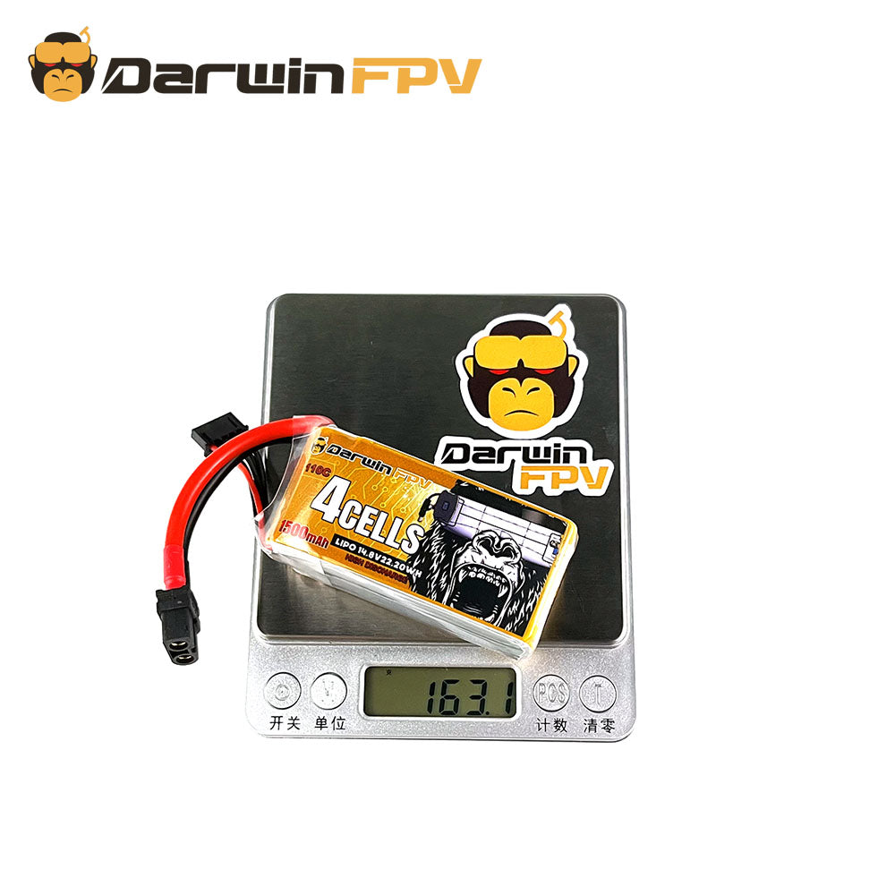 DarwinFPV 1500mAh 4S 14.8V 110C LiPo Battery