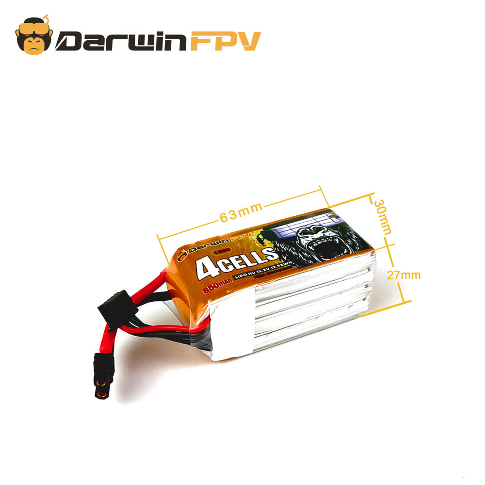 DarwinFPV 4S 850mAh 15.2V Lipo FPV 无人机电池