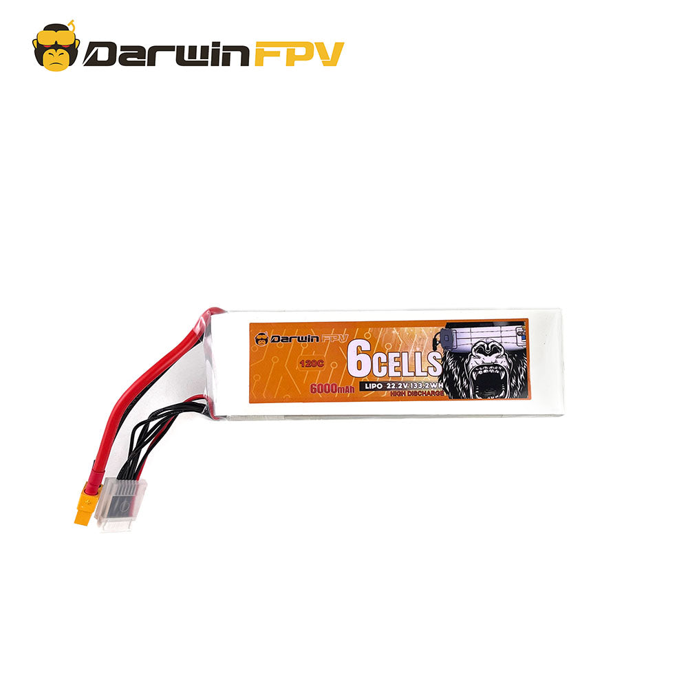 DarwinFPV 6S 6000mAh 120C 22.2V Lipo Battery