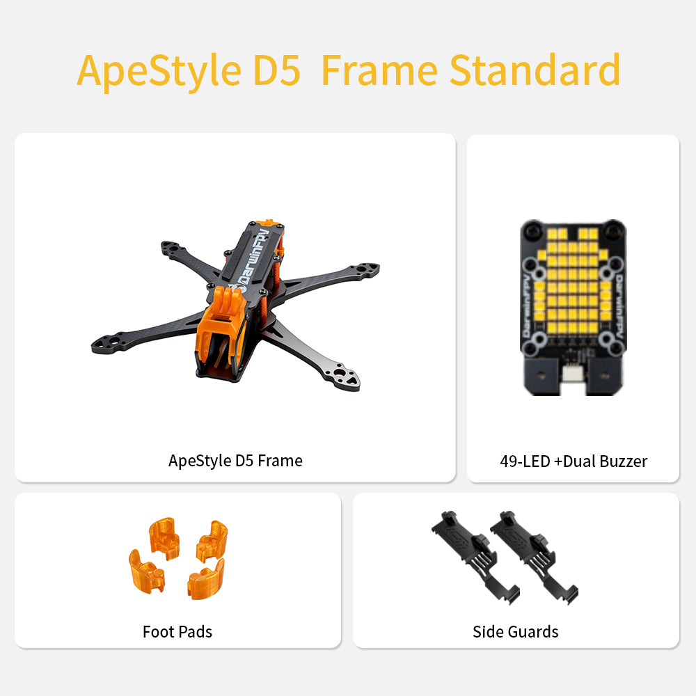 DarwinFPV ApeStyle D5 Drone Frame