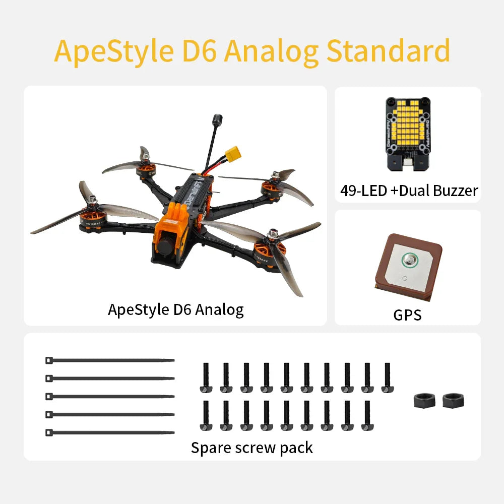 DarwinFPV ApeStyle D6 FPV Drone