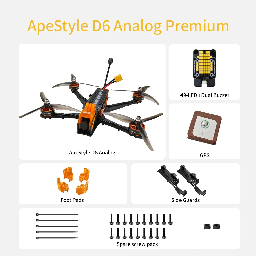 DarwinFPV ApeStyle D6 FPV Drone