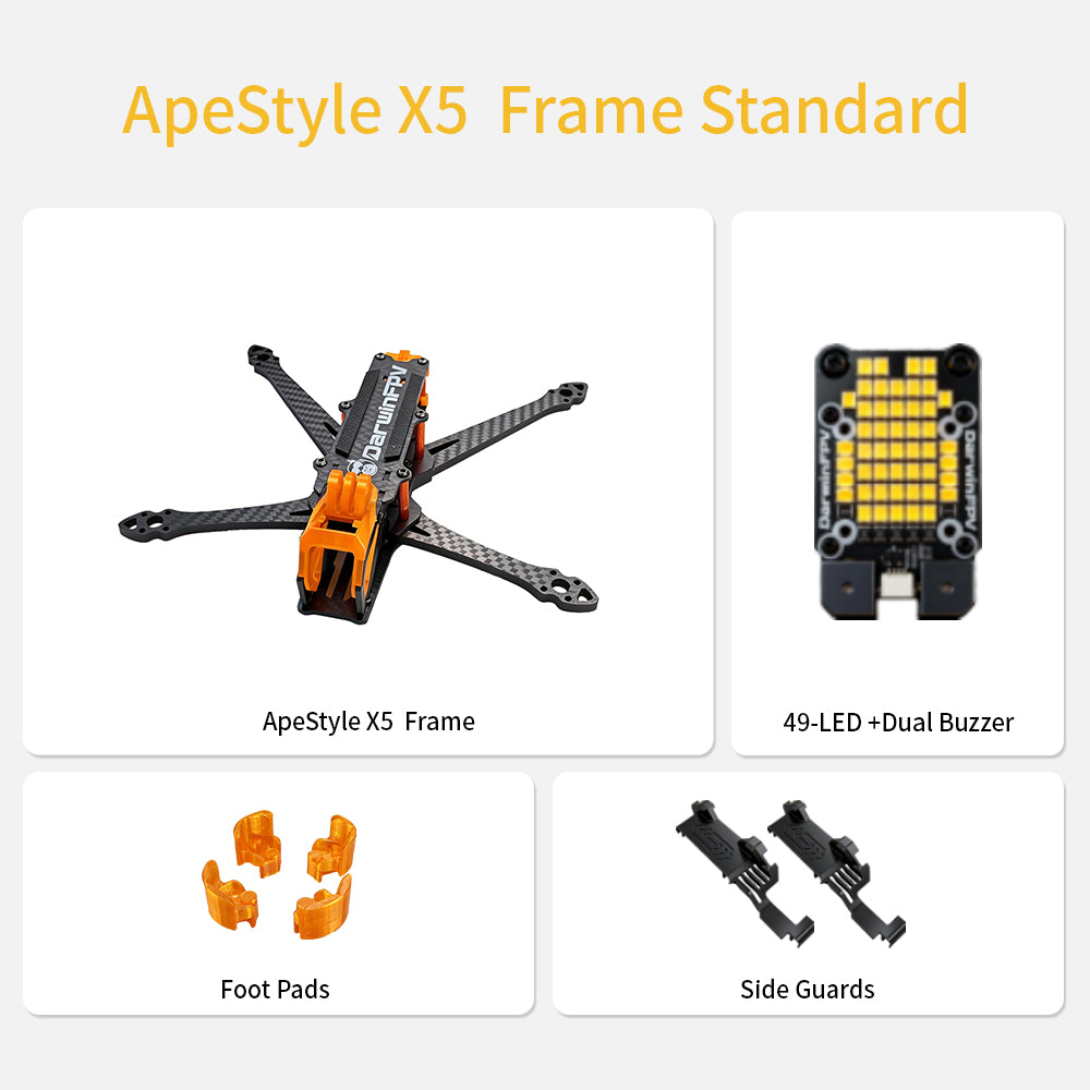 DarwinFPV ApeStyle X5 Drone Frame