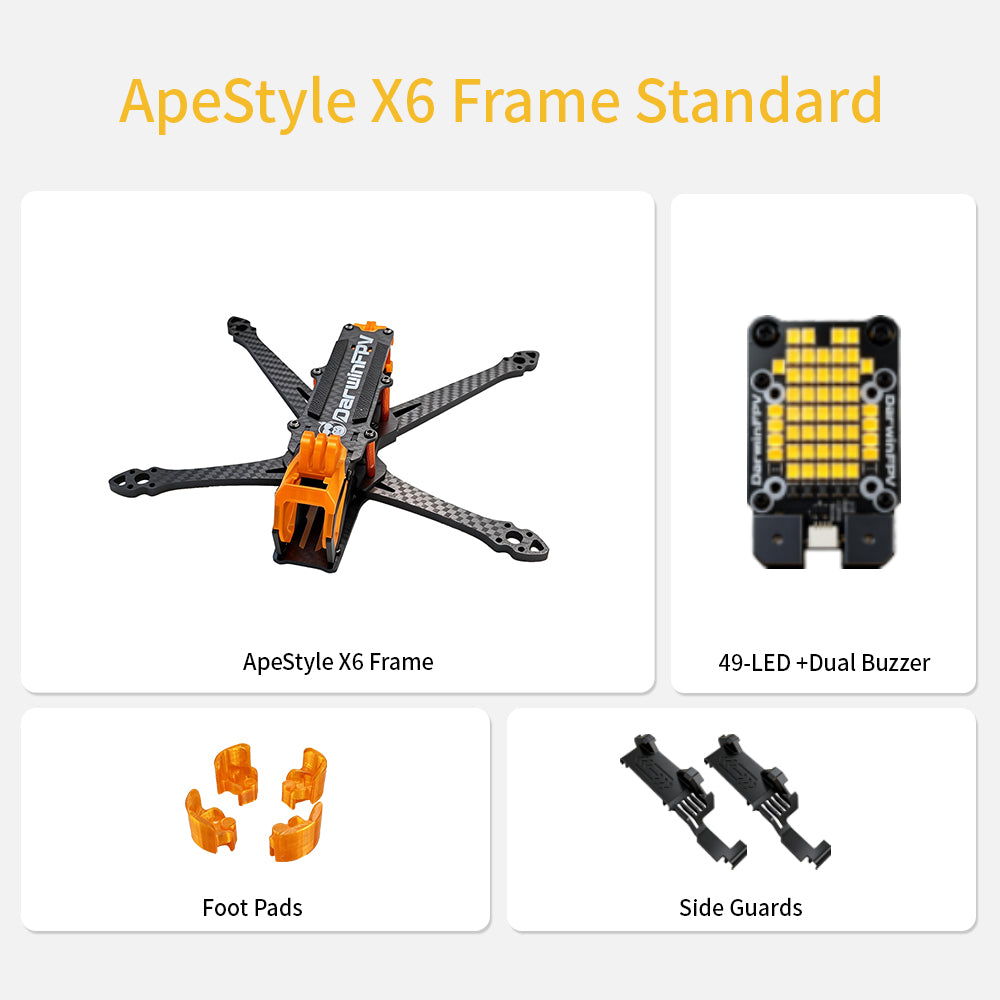 DarwinFPV ApeStyle X6 Drone Frame