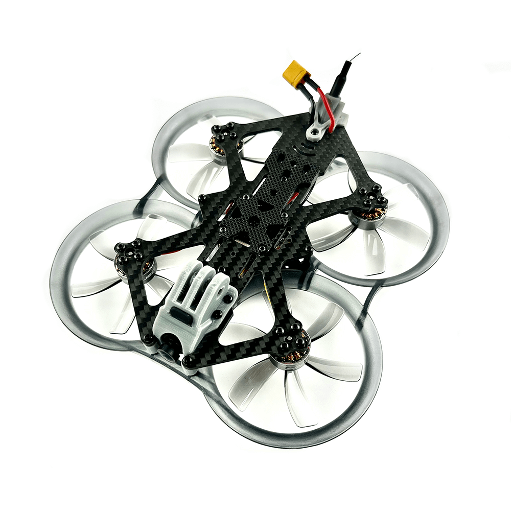 CineApe 25 FPV drone with a carbon fiber frame and ducted propellers, showcasing a durable and aerodynamic design for optimal flight performance