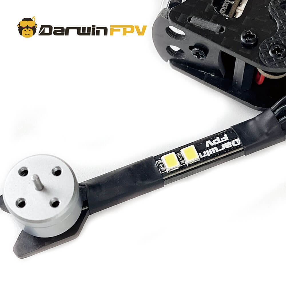 BabyApe Pro V2  motor arm featuring 1104 4300KV motor and LED light strip 