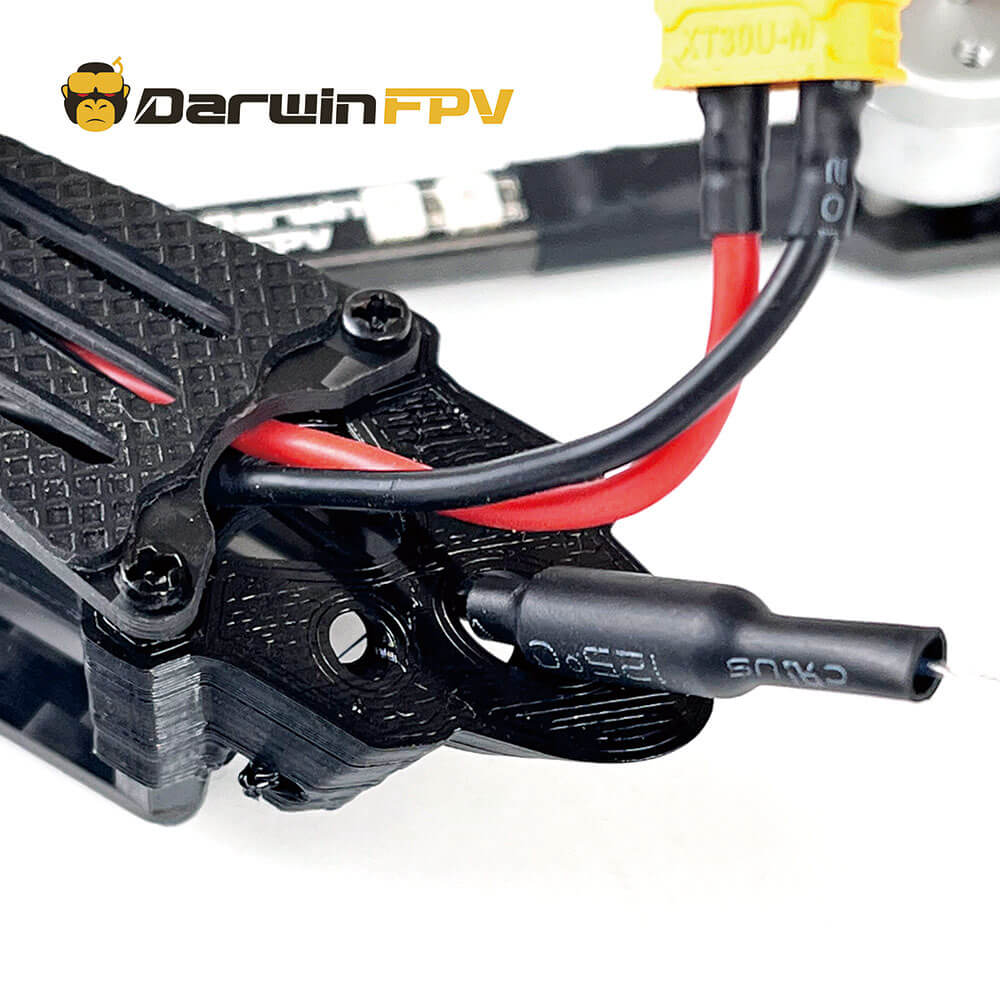 DarwinFPV BabyApe receiver antenna, showing the high quality ELRS antenna and solid carbon fiber construction details, suitable for FPV drones