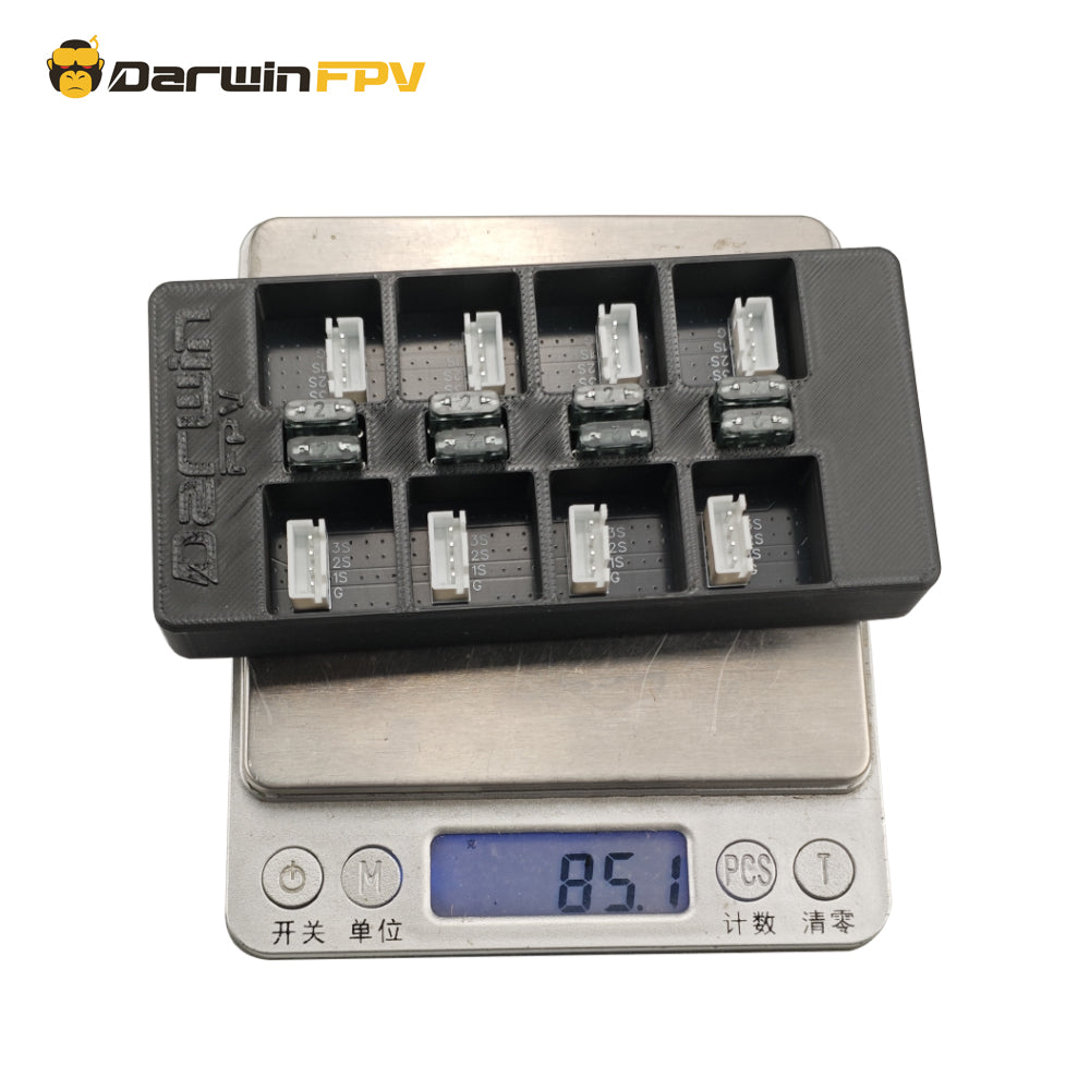 DarwinFPV One Link 3S 3S battery parallel charging board weighed at 85.1 grams, lightweight design perfect for FPV drone enthusiasts.