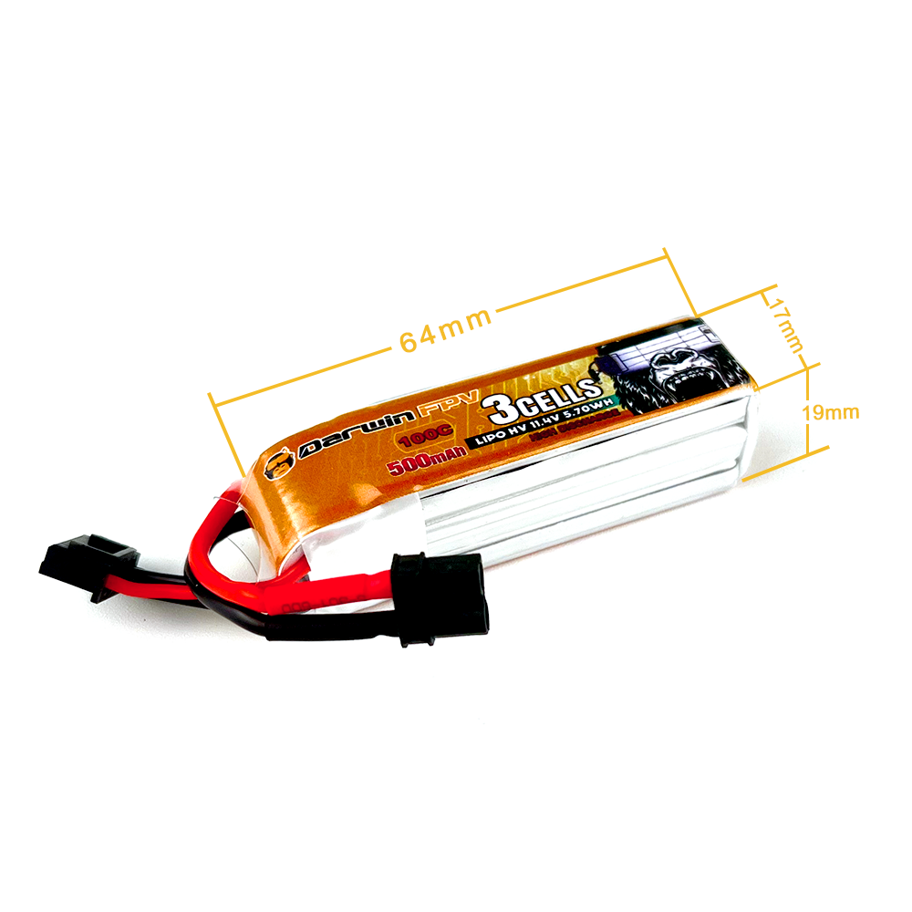 达尔文FPV 3S 500mAh 11.4V 100C 电池