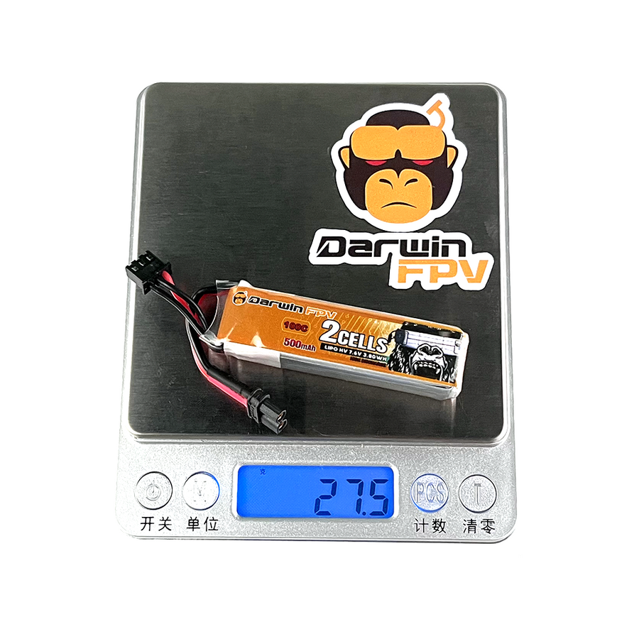 DarwinFPV 500mAh 2S 7.6V 100C FPV Drone Battery DarwinFPV