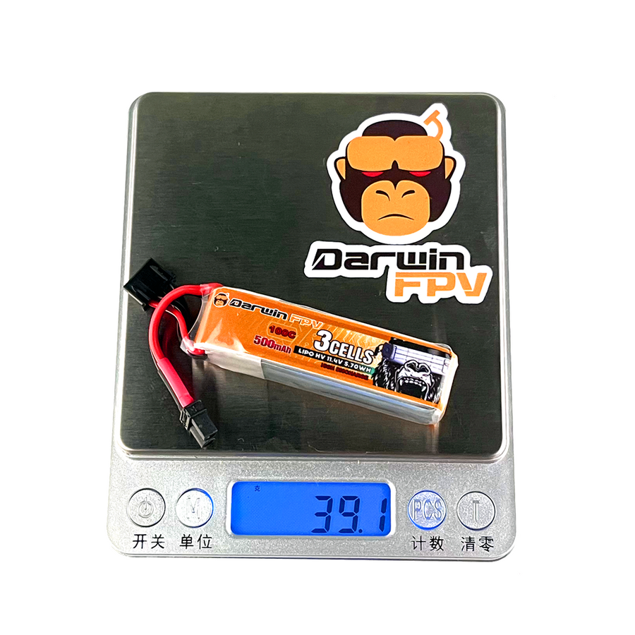 DarwinFPV 3S 500mAh 11.4V 100C Battery DarwinFPV
